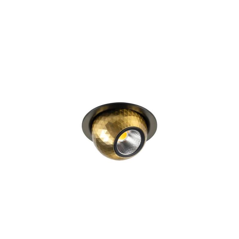 SLV 1010353 DYSKO Deckeneinbauleuchte rund PHASE 2700K schwarz/gold Einbaudurchmesser 65 mm