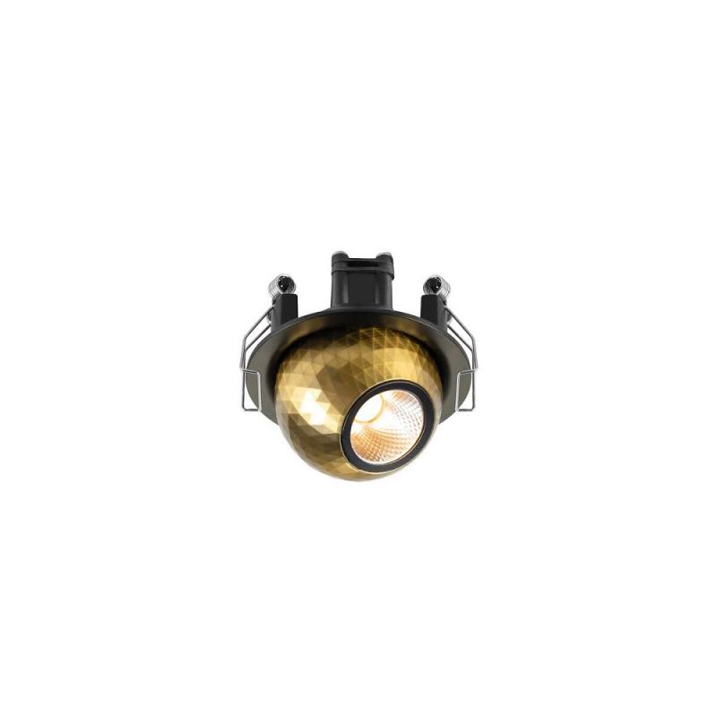 SLV 1010353 DYSKO Deckeneinbauleuchte rund PHASE 2700K schwarz/gold Einbaudurchmesser 65 mm