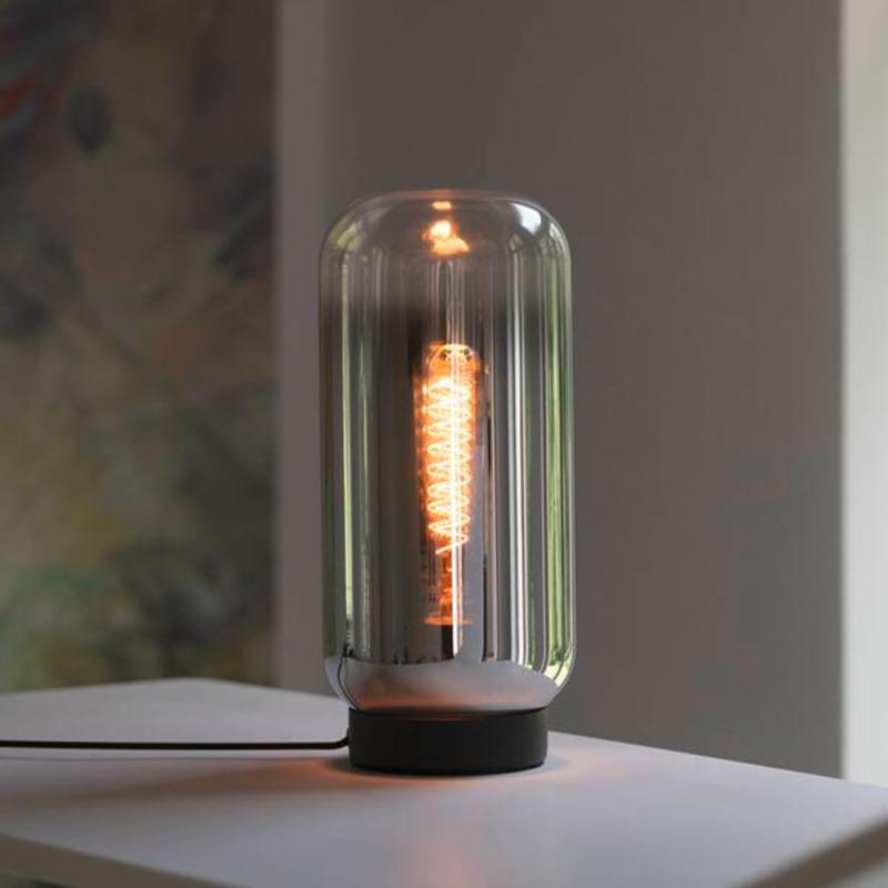 SLV 1010345 PANTILO SLIM Glas Tischleuchte zylindrisch E27 15W chrom