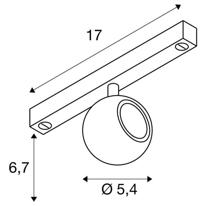 SLV 1010330 DYSKO 48V Spot DALI Standard Surface Mounted Track 2700K 5,6W 36° schwarz/gold