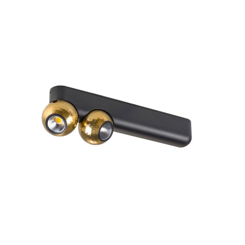 SLV 1010306 DYSKO Wand- und Deckenleuchte Double PHASE 2700K 13W 36° schwarz/gold