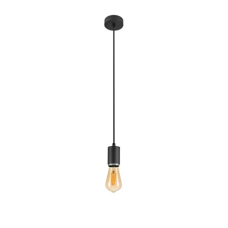 SLV 1010285 LALU Pendelleuchte, E27-Fassung, Pendellänge 200 cm, schwarz