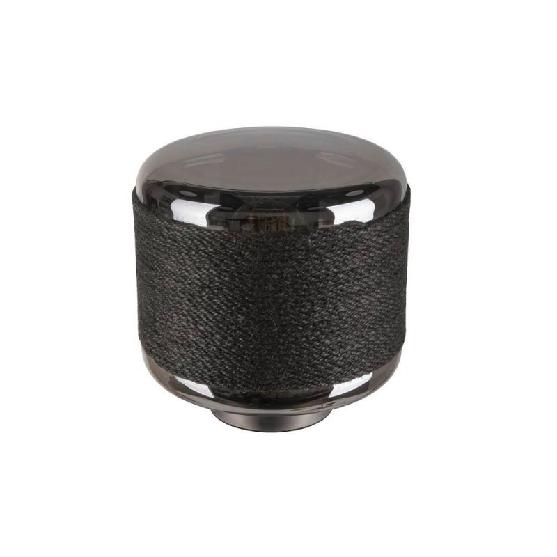SLV 1010209 PANTILO ROPE 19 Tischleuchte E27 IP20 silber – kompakte Design-Tischleuchte mit Naturseil