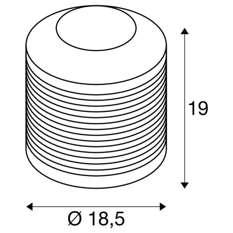 SLV 1010209 PANTILO ROPE 19 Tischleuchte E27 IP20 silber – kompakte Design-Tischleuchte mit Naturseil