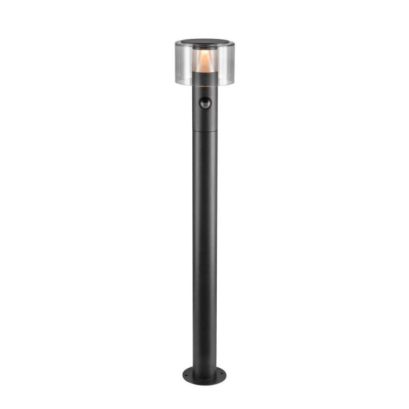 SLV 1010201 TAHA II 90 Stehleuchte SENSOR 10W 2200/2700K IP54 schwarz – hohe Außen-Stehleuchte mit Bewegungsmelder