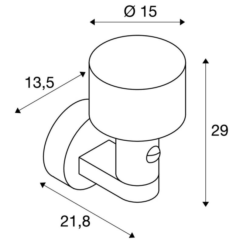 SLV 1010196 TAHA II Wandleuchte SENSOR 10W 2200/2700K 450–500lm IP54 schwarz – dekorative Außenleuchte mit Bewegungsmelder