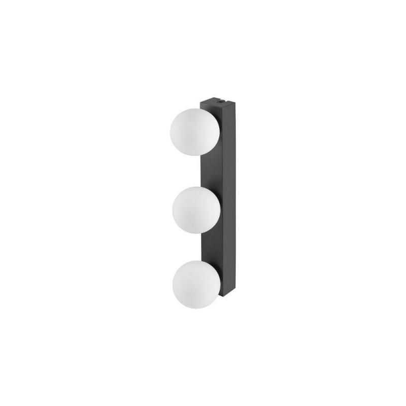 SLV 1010194 SUN MIRROR Wandleuchte triple 13W CCT 2700/3000/4000K IP44 schwarz – kompakte Spiegel- und Badbeleuchtung