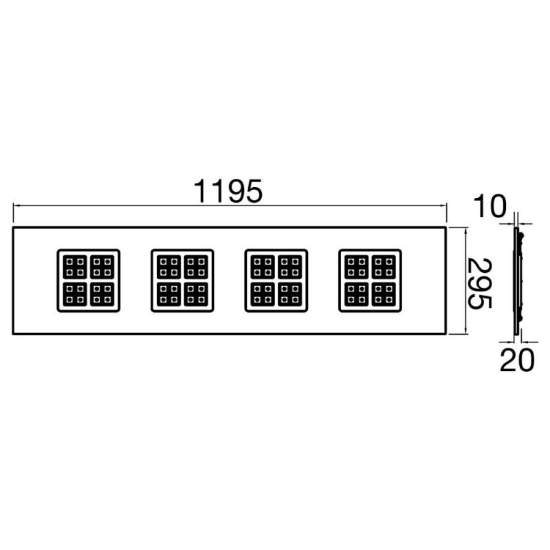 SLV 1010580 PAVANNO – LED Einbauleuchte 1200x300 mm 17W 3000/4000/5000K UGR<19