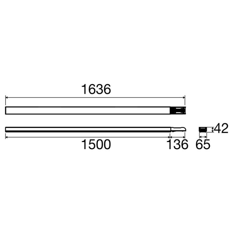 SLV 1010553 EASYLIGHT BC 1500 7 25 BK Blind Cover 1500mm 7-polig 2,5mm² schwarz – flexible Abdeckung für Lichtbandsysteme