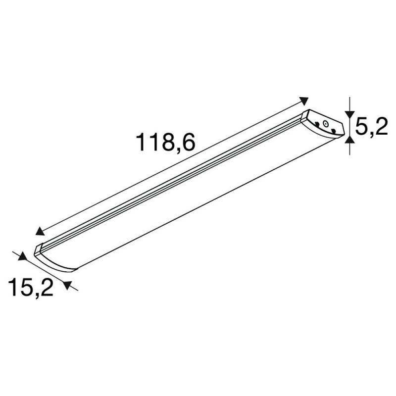 SLV 1010909 BATTEN FLAT P 1200 52 830/840/850 ML WH – 19W LED Batten Leuchte 1200mm 3000–5000K IP44 IK04