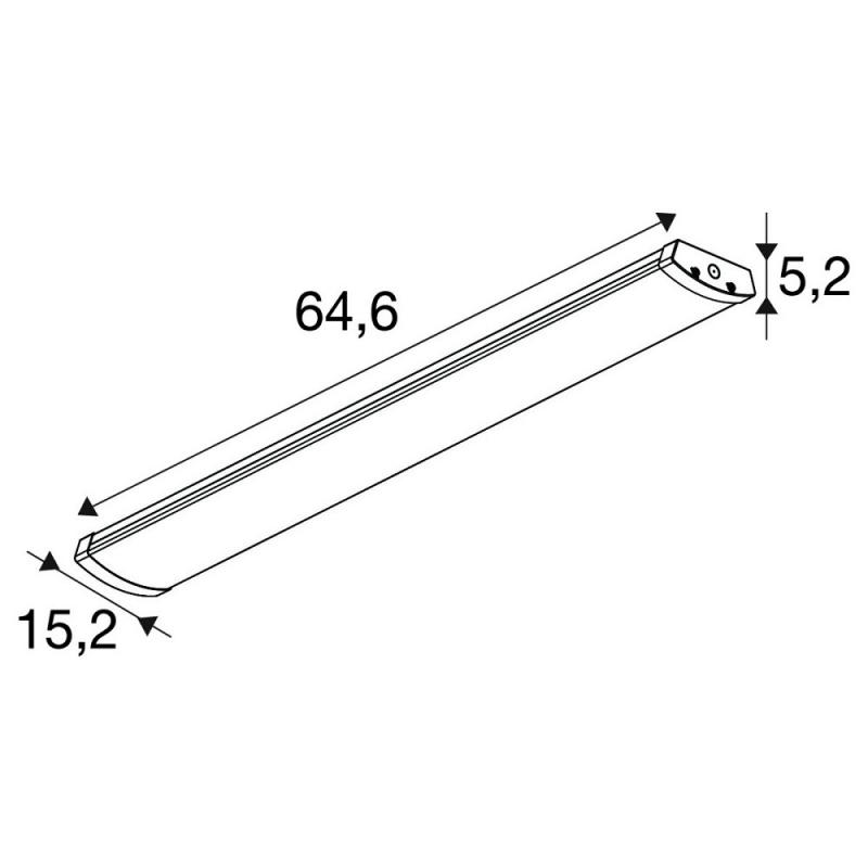 SLV 1010907 BATTEN FLAT P 600 27 830/840/850 ML WH – 11W LED Batten Leuchte 600mm 3000–5000K IP44 IK04