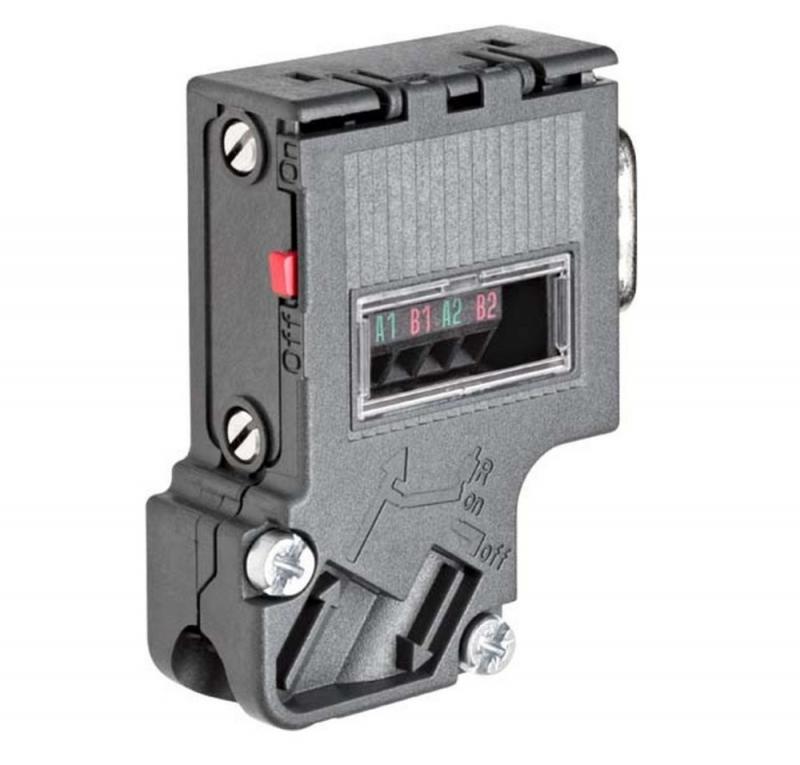 Siemens SIMATIC DP 6ES7972-0BA42-0XA0 PROFIBUS Anschlussstecker – FastConnect Stecker bis 12 MBit/s mit schrägem Kabelabgang und Abschlusswiderstand
