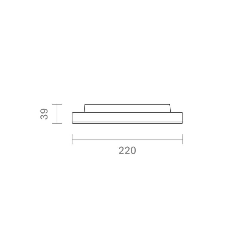 Sigor Aufbauleuchte Shine 220mm weiß Ra90 DALI 8/10/15W 3000/4000K IP20 110° 800/900/1350lm