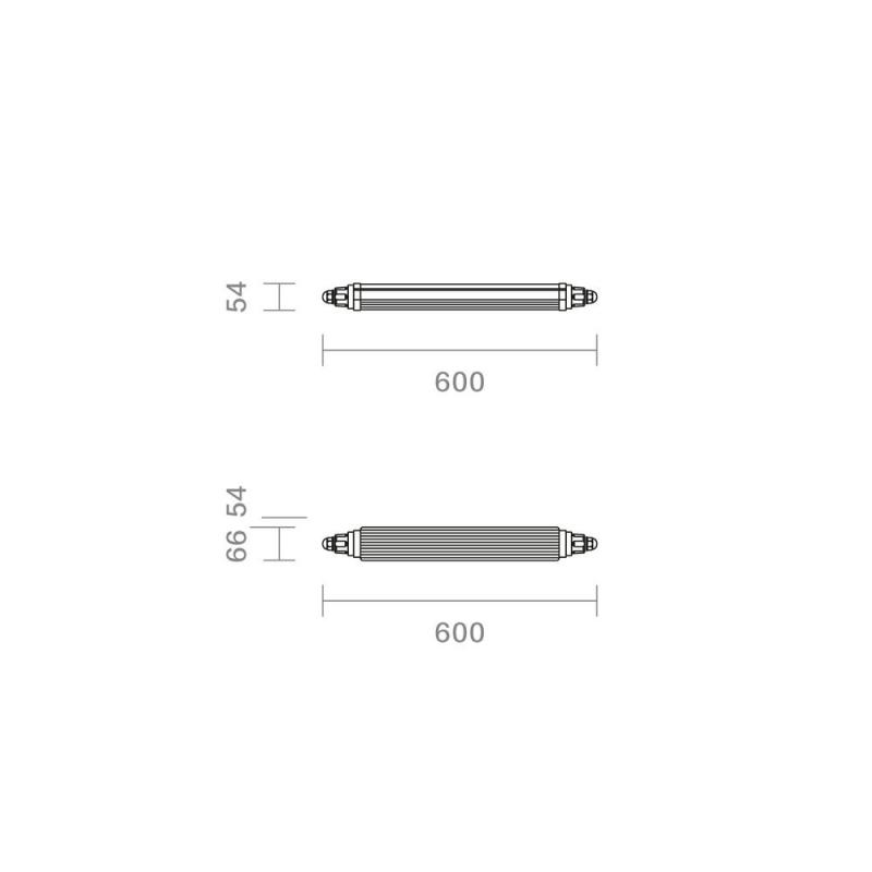60cm Sigor Feuchtraumleuchte Tricolour 600 3-CCT 18W 3000/4000/5700K IP65 120° 2100lm Ra80