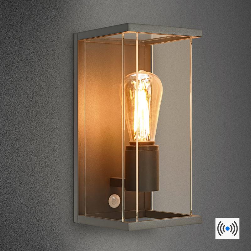 Sigor Außen Wandleuchte Nulatern mit Sensor in Anthrazit