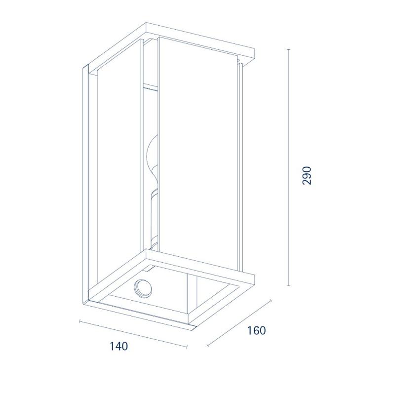 Sigor Außen Wandleuchte Nulatern mit Sensor in Anthrazit