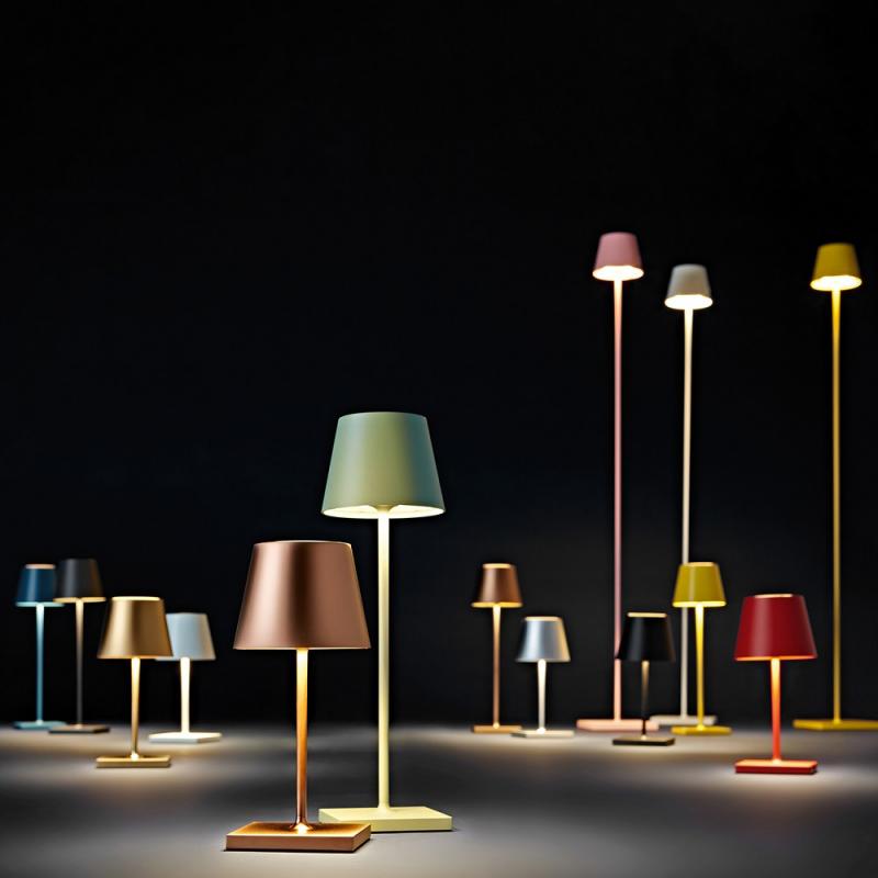 Sigor Akku-Tischleuchte Nuindie USB-C 380mm tannengrün 2,2W FlexMood 2200K/2700K IP54 168/197lm Ra85