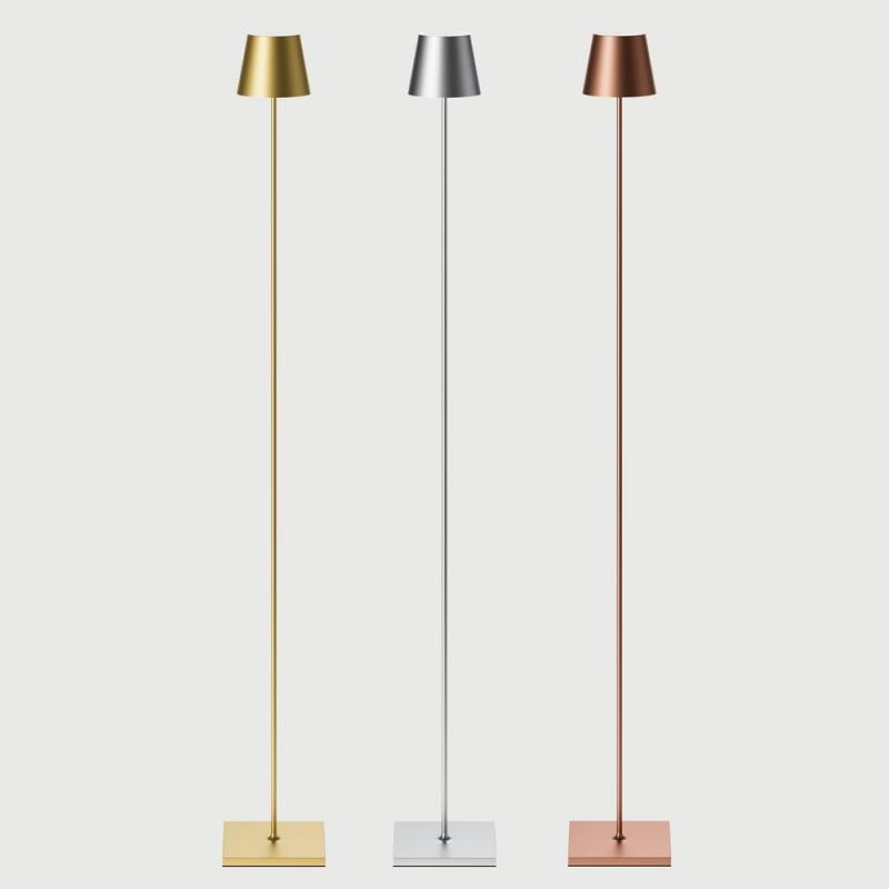 Sigor Akku-Stehleuchte Nuindie 1200mm goldfarben  rund 2,2W FlexMood 2200K/2700K IP54 168/197lm Ra85