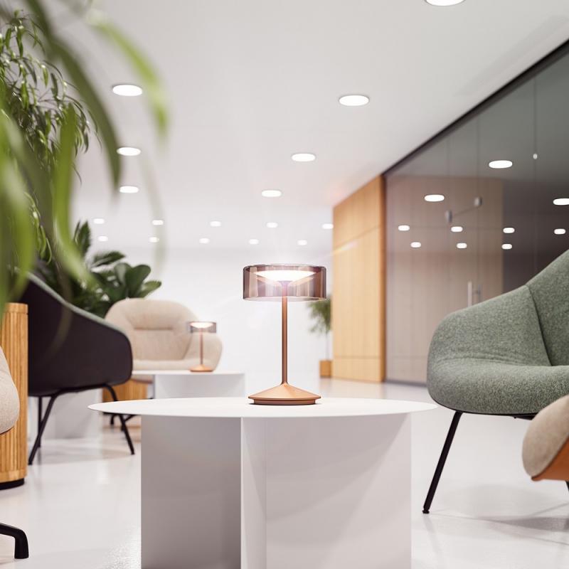 Sigor Akku-Glasleuchte Numotion in Schneeweiß mit FlexMood 2200K/2700K 265mm IP54 In- & Outdoor