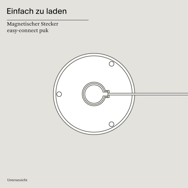 Sigor Akku-Tischleuchte Nudrop mini 21cm rund graphitgrau dimmbar Flex-Mood 2200K/2700K IP54 In- & Outdoor