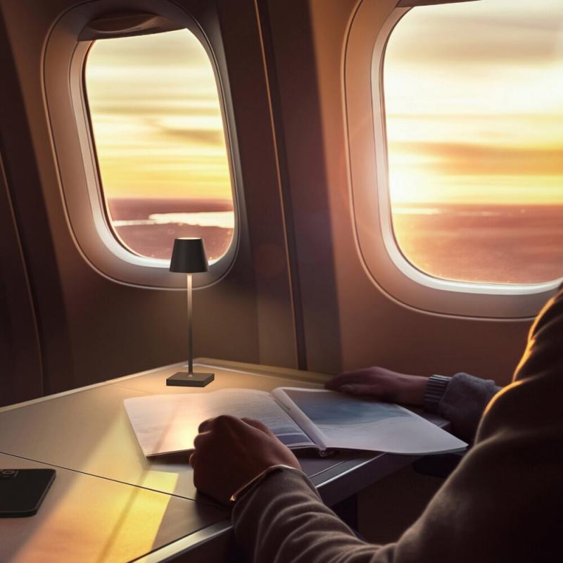 Sigor Akku-Tischleuchte Nuindie pocket 210mm graphitgrau 1,4W Flex-Mood 2200K/2700K IP54 Ra85 USB-C dim