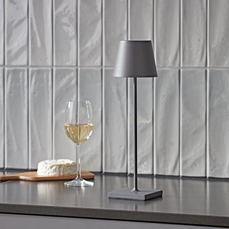 Sigor Akku-Tischleuchte Nuindie 2.0 380mm graphitgrau 2,2W FlexMood 2200K/2700K IP54 168/197lm Ra85