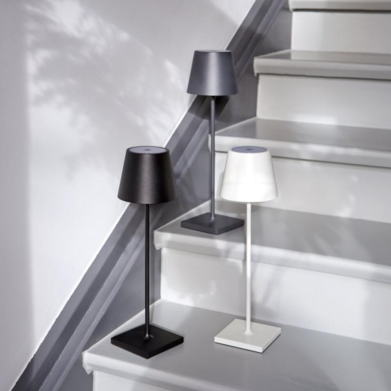 Sigor Akku-Tischleuchte Nuindie 2.0 380mm graphitgrau 2,2W FlexMood 2200K/2700K IP54 168/197lm Ra85