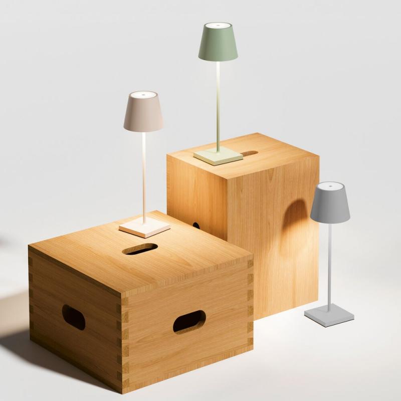 Sigor Akku-Tischleuchte Nuindie USB-C 380mm dünenbeige 2,2W FlexMood 2200K/2700K IP54 168/197lm Ra85