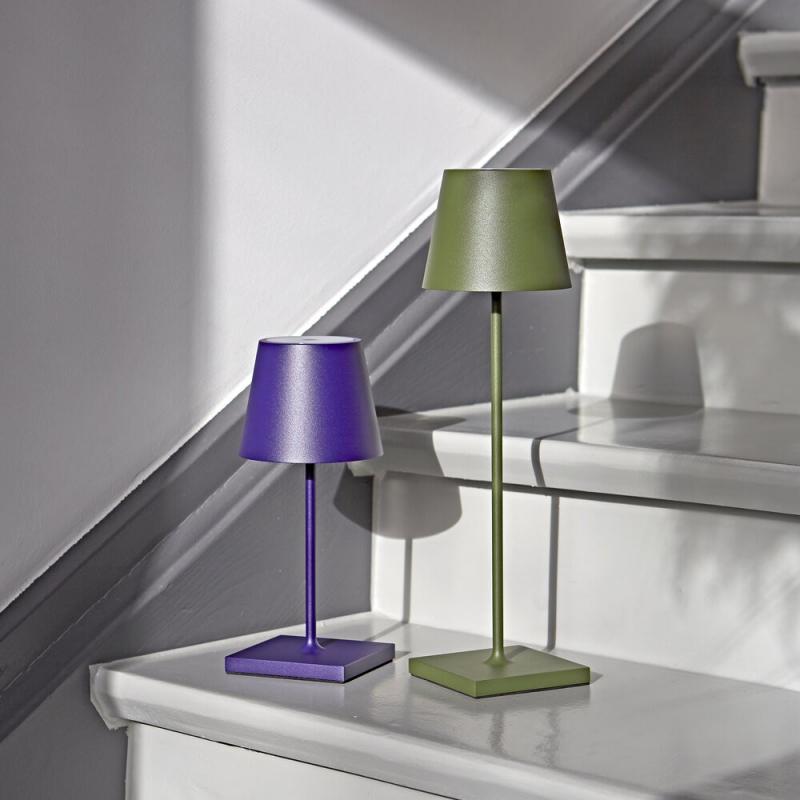 Sigor Akku-Tischleuchte Nuindie USB-C 380mm tannengrün 2,2W FlexMood 2200K/2700K IP54 168/197lm Ra85