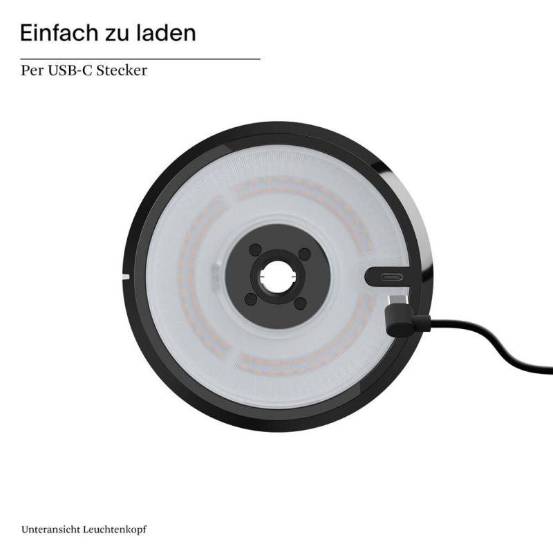 Sigor Akku-Tischleuchte Mahina USB-C 355mm schwarz 2,2W FlexMood 2200K/2700K IP20 168/181lm Ra85 dim