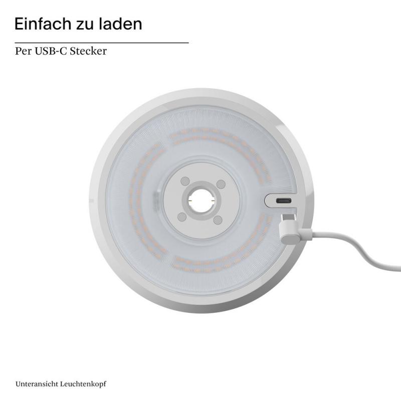 Sigor Akku-Stehleuchte Mahina USB-C 1300mm weiß 2,2W Flex-Mood 2200K/2700K IP20 168/181lm Ra85 dimmbar
