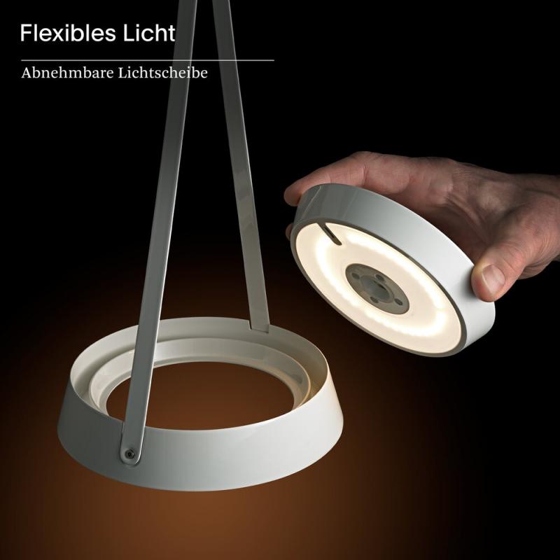 Sigor Akku-Pendelleuchte Mahina USB-C schwarz 2,2W Flex-Mood 2200K/2700K IP20 168/181lm Ra85 dimmbar