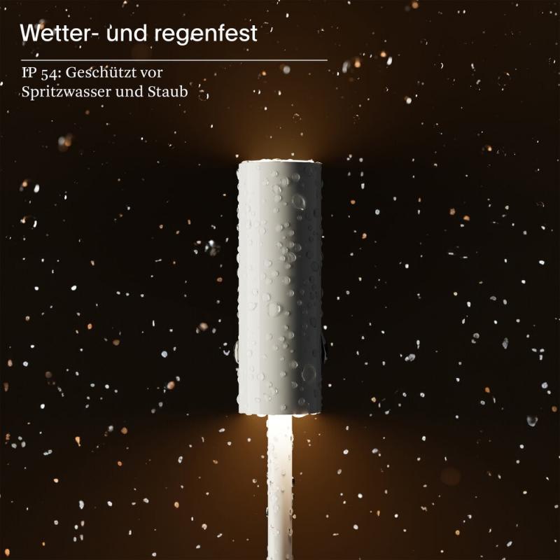 Sigor Akku-Tischleuchte Nucandle keramikschwarz 1,6W 2700K IP54