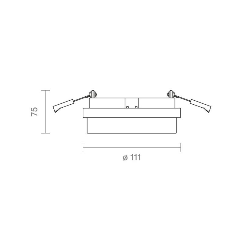 Sigor Nivo Einbauleuchte schwenkbar 111mm 50° weiß 14W 3000-1800K DTW IP30 950lm Ra90