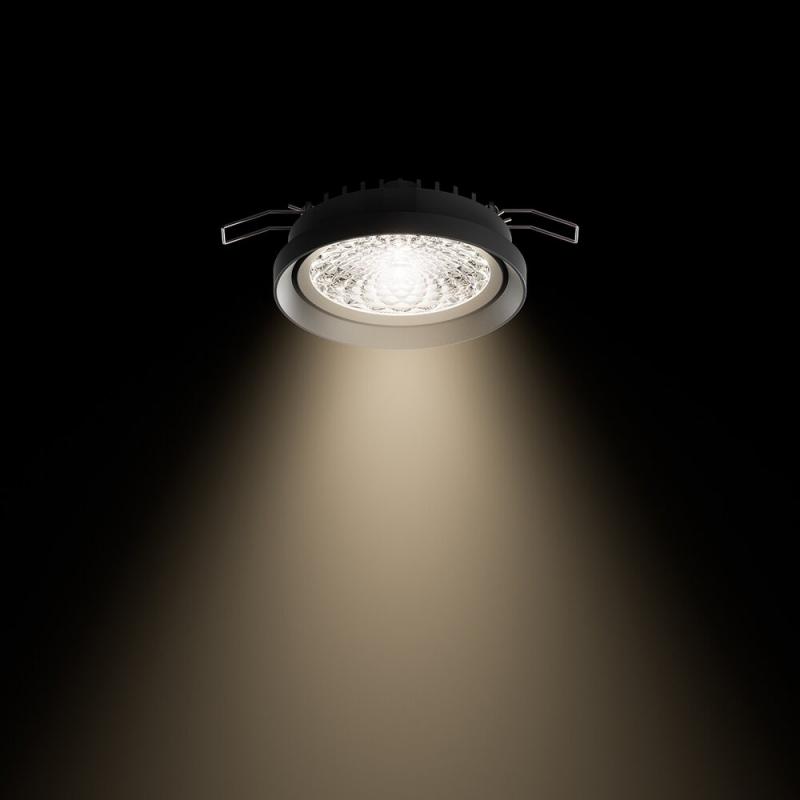 Sigor Nivo Einbaubauleuchte fix 111mm 50° schwarz 14W 3000-1800K DTW IP30 950lm Ra90