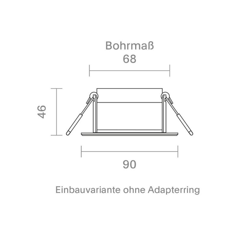 Sigor Einbauleuchte Argent IP54 BM68/83mm weiß IP54 8W 3000K 36° 580lm Ra90 Casambi 360° schwenkbar