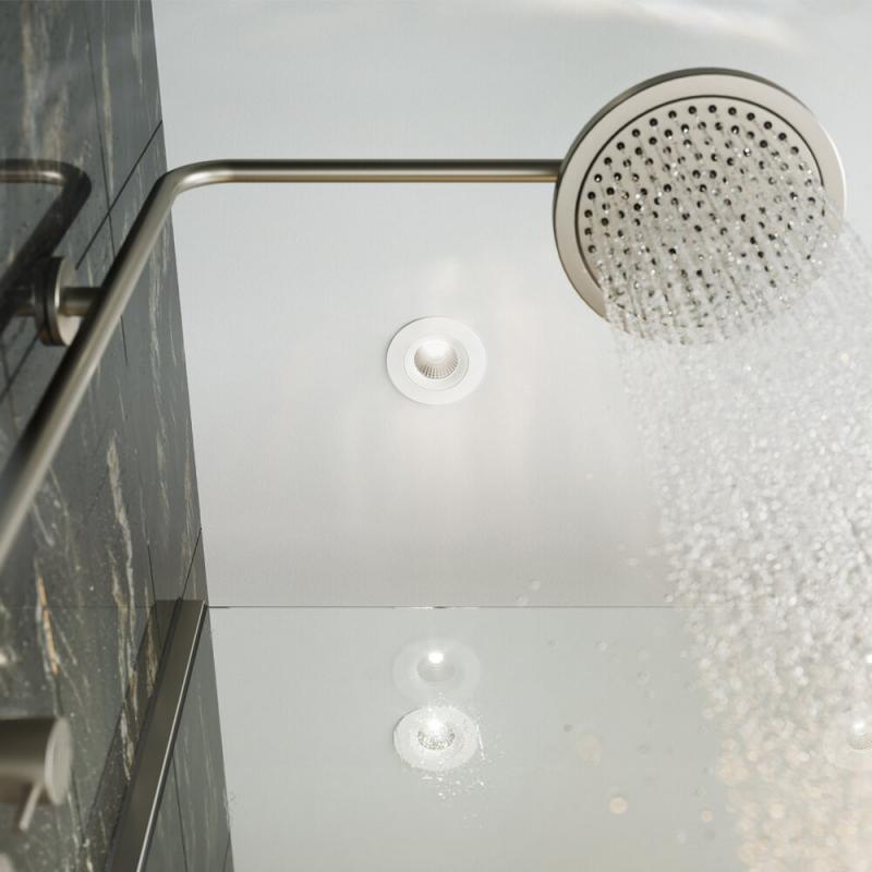 Sigor Einbauleuchte Argent IP54 BM68/83mm schwarz IP54 8W 3000K 36° 580lm Ra90 dim 360° schwenkbar Dim-To-Warm