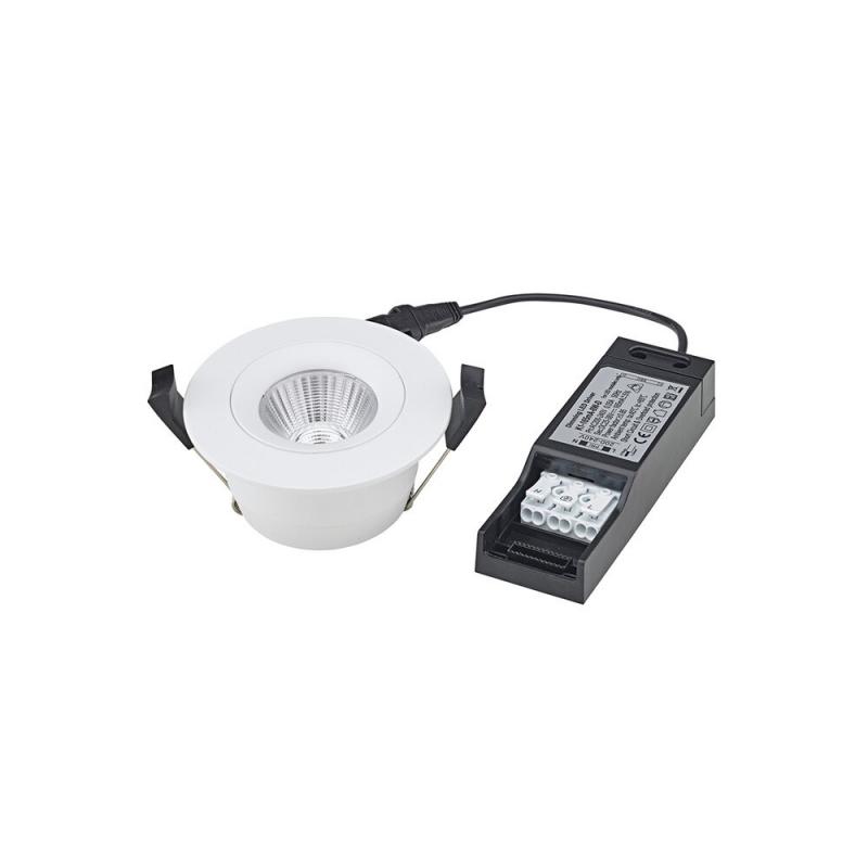 Sigor Einbauleuchte Argent IP54 BM68/83mm schwarz IP54 8W 3000K 36° 580lm Ra90 dim 360° schwenkbar Dim-To-Warm