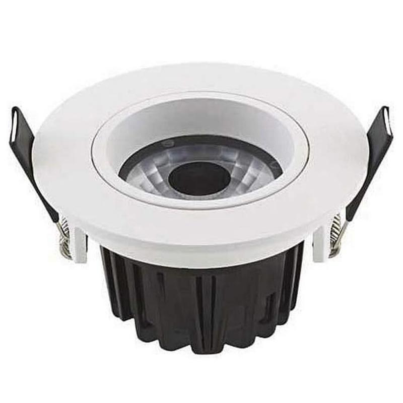 Sigor Einbauleuchte ARGENT 80mm weiß 9W 2700K IP44 36° 600lm Ra93 dim schwenkbar