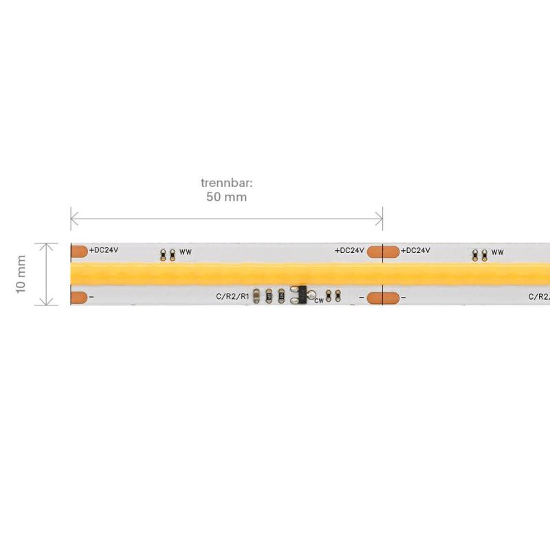 Sigor 12W/m COB DTW LED-Streifen 2700K-2200K 5m 560 LED/m IP20 24V 960lm/m RA90
