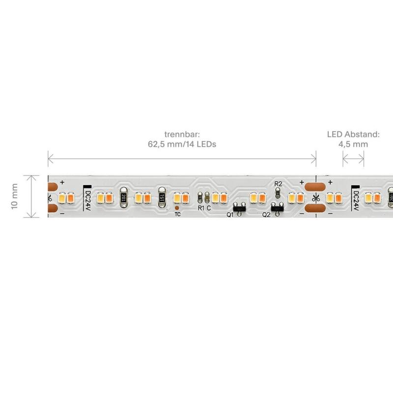 Sigor 18W/m Dim-To-Warm LED-Streifen 1800-3000K 5m 1840lm/m 24VDC Ra90 224LEDs/m