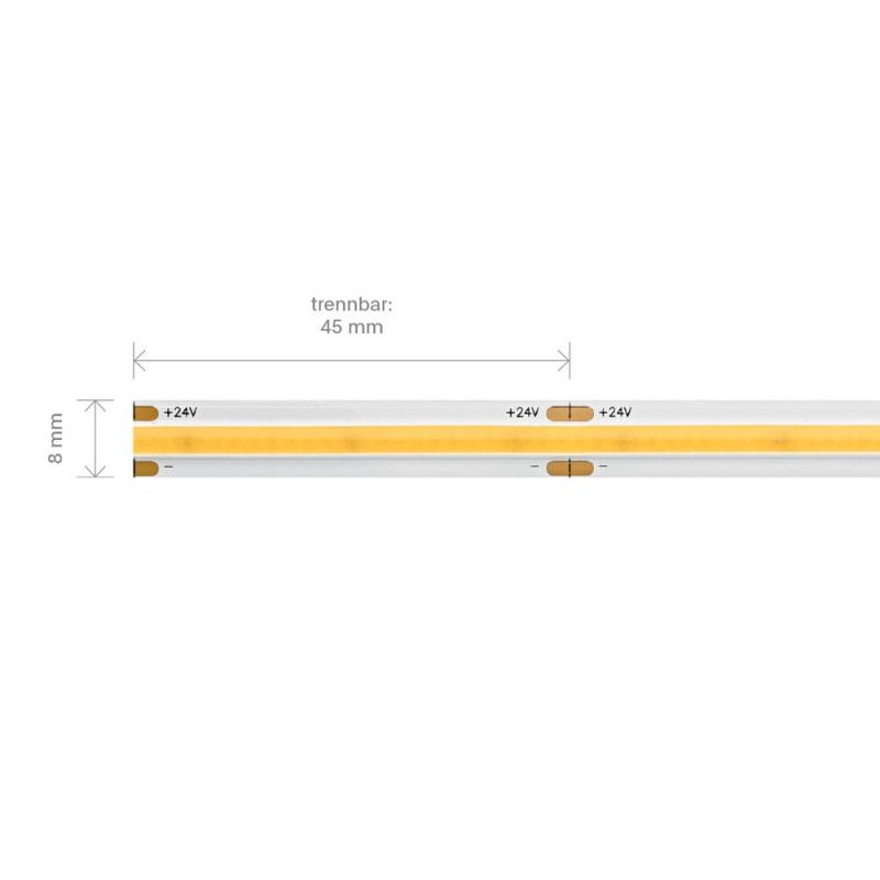 Sigor 10W/m COB LED-Streifen Spot 3000K 5m 512 LED/m IP20 24V 1000lm/m RA90