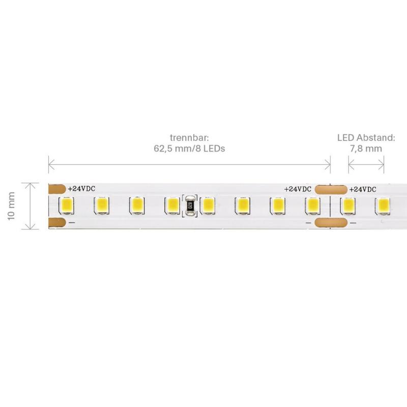Sigor 9,6W/m Nature LED-Streifen 4000K 5m 128 LED/m IP20 24V 1731lm/m RA96