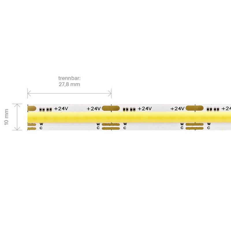 Sigor 15W/m COB Tunable White LED-Streifen 2700-4000K 5m 576 LED/m IP20 24V 1.605lm/m RA90