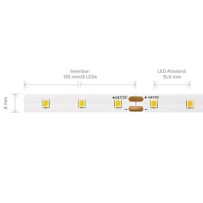 Sigor 4,8W/m PRO LED-Streifen 2400K 5m 64 LED/m IP20 24V 720lm RA90