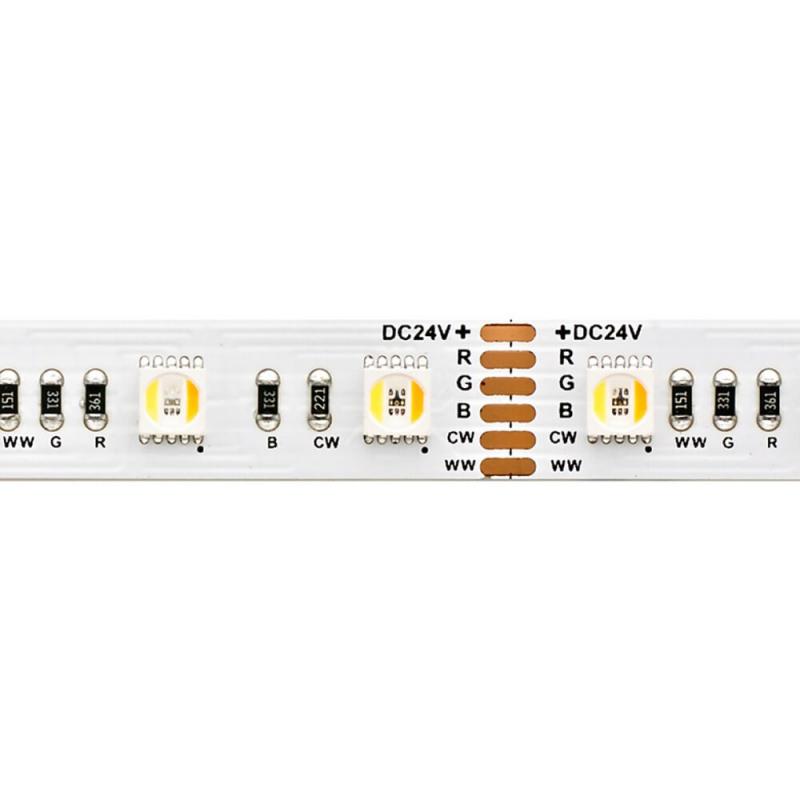 Sigor 17W/m RGB/TW LED-Streifen RGB/2300+6500K 5m 60 LED/m IP20 24V 1001lm RA80 WH