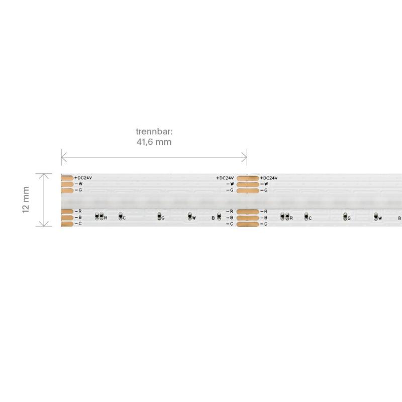 Sigor 16W/m COB LED-Streifen RGB/TW 5m 840 LED/m IP20 24V 925lm/m RA90