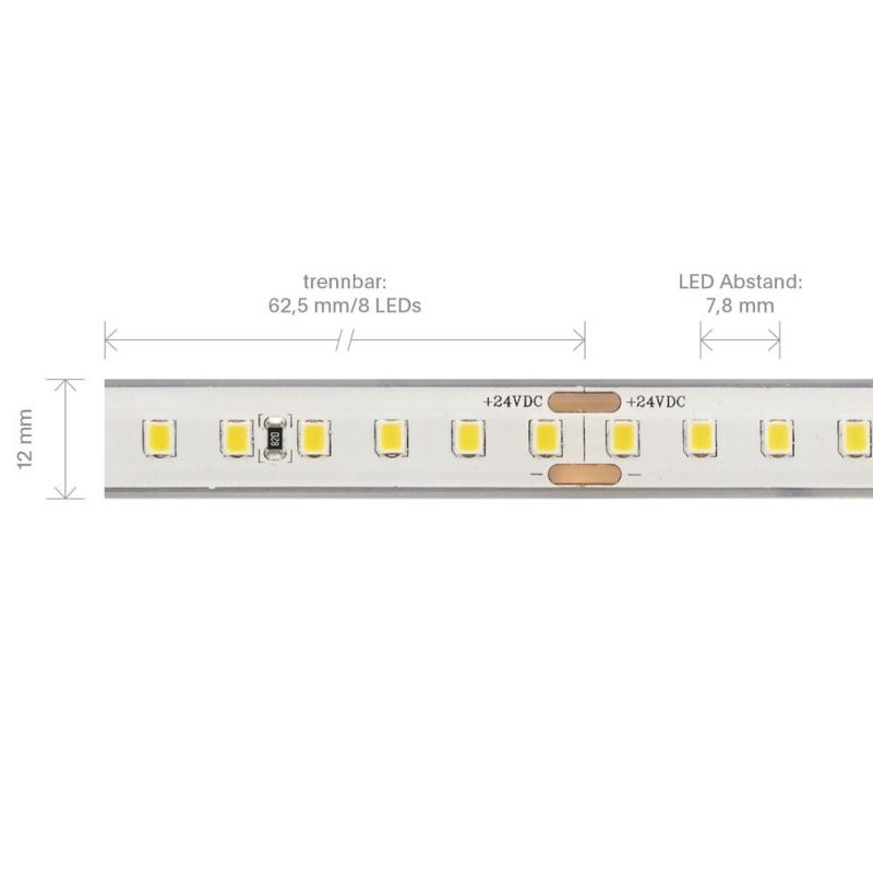 Sigor 9,6W/m PRO LED-Streifen 3000K 5m 128 LED/m IP68 24V 1296lm RA90