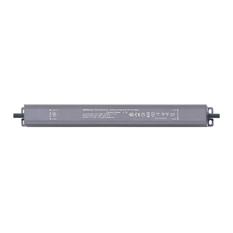 Sigor Powerline Treiber Triac Slim Outdoor 60W 24V 300x70x22mm 2,5A IP66