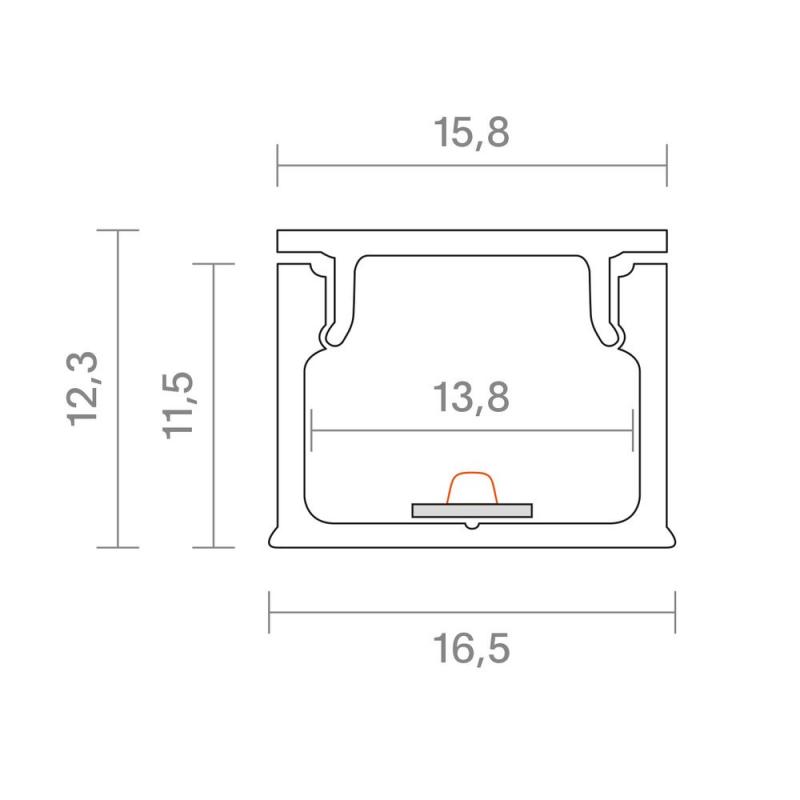Sigor 1m Aufbauprofil 13 -  9730001